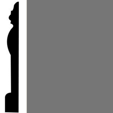 Picture of Roppe - Contours Wall Base 45 Novel 4.5 Battleship