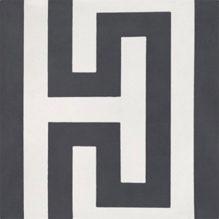 Picture of Bati Orient - Cement Tiles Classic Geo Antracite Off White