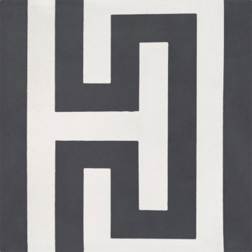 Picture of Bati Orient - Cement Tiles Classic Geo Antracite Off White