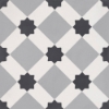 Picture of Bati Orient - Cement Tiles Modern Geometric Antracite/Dark Grey & Off White