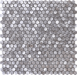 Picture of Bati Orient - Metal Art Mosaics Medium Hexagon Silver Aluminum