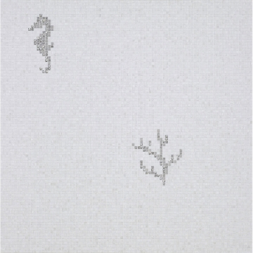 Picture of Bisazza Mosaico - Decori 10 - Corals and Seahorses Corals Seahorse White