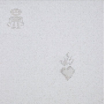 Picture of Bisazza Mosaico - Decori 10 - Hearts and Robots Hearts Robots White