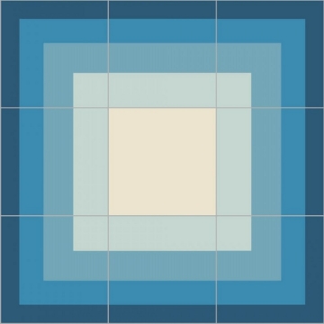 Picture of Bisazza Mosaico - Cementiles Decorations Square Maze Indigo