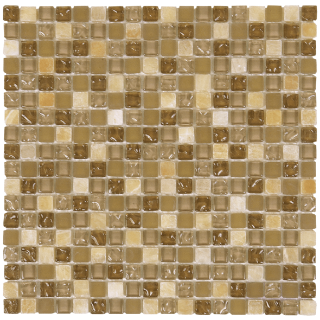 Picture of Bati Orient - Mix Mosaic 5/8 x 5/8 Onyx Marble Beige Matte Glossy Glass