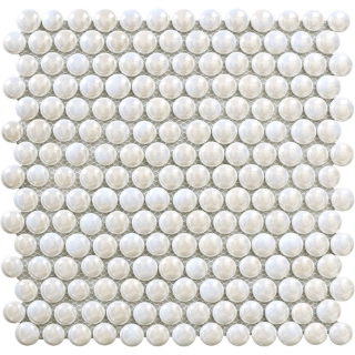 Picture of Bati Orient - Round Mosaic Mix Glass White
