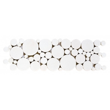 Picture of Bati Orient - Round Mosaic Reconstituted Border White