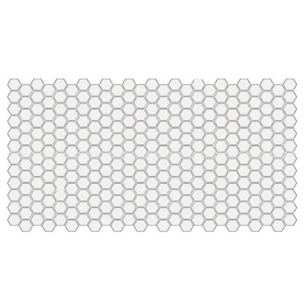 Picture of American Olean - Unglazed ColorBody Mosaic Hexagon 1 x 1 Ice White