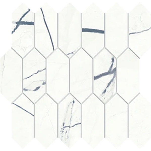 Picture of Atlas Concorde - Beyond Calacatta Picket Mosaic Ocean White