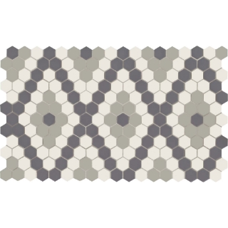 Picture of American Olean - Unglazed ColorBody Mosaic Hexagon Patterns Vintage Revival Diamond