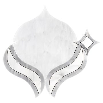 Picture of Elon Tile & Stone - Royal Lantern Waterjet Pearl White Mystic Gray