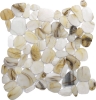 Picture of Bati Orient - Frosted Glass Round Pebble White Beige