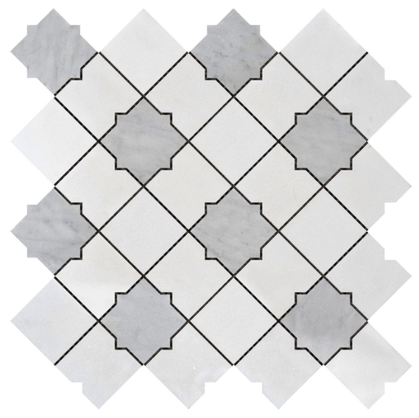 Picture of Bati Orient - Marble Star and Square White Grey Mix