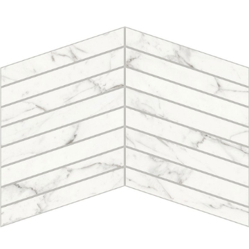Picture of Atlas Concorde - Trilogy Mosaic Chevron Calacatta Chevron