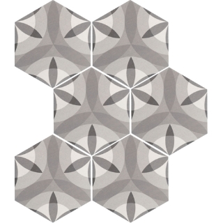 Picture of Equipe - Hexatile Nature Decos Nature Black & White