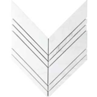 Picture of Tesoro - Metropolitan Stone Chevron Mosaic White Dolomite