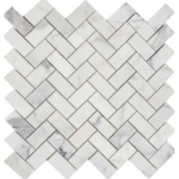Picture of Tesoro - Metropolitan Stone Herringbone Mosaic Calacatta Gold