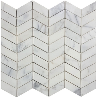Picture of Tesoro - Metropolitan Stone Chevron Mosaic Calacatta Gold