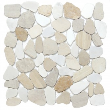Picture of Emser Tile - Cultura Stone Pebble Mosaic Blend Summer