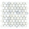 Picture of Emser Tile - Marble Penny Round Mosaic Winter Frost