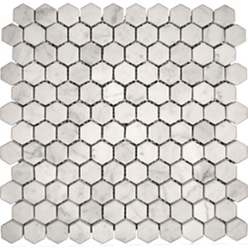 Picture of Emser Tile - Marble Hexagon Mosaic Honed Bianco Gioia