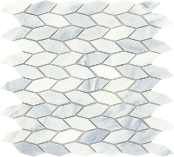Picture of Emser Tile - Marble Marquise Mosaic Winter Frost