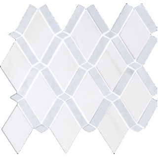 Picture of Tesoro - Metropolitan Blend Diamond Dot Mosaic Thassos With Blue Celeste Dot