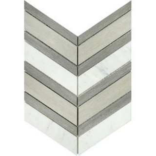 Picture of Emser Tile - Intrigue Chevron Gray Fawn