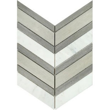 Picture of Emser Tile - Intrigue Chevron Gray Fawn