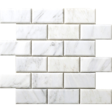 Picture of Emser Tile - Marble Beveled Mosaic Winter Frost Polished