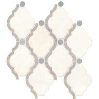 Picture of Daltile - Stone Decorative Accents Framed Baroque Mosaic Empyrean Ice Blend Polished