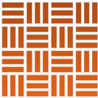 Picture of Daltile - Color Wheel Mosaic Lattice Weave Orange Burst