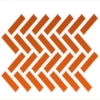 Picture of Daltile - Color Wheel Mosaic Herringbone Orange Burst