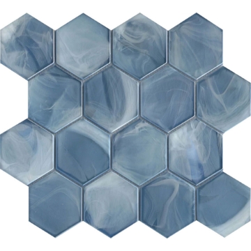 Picture of Emser Tile - Splash Hexagon Blue