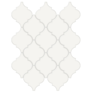 Picture of Tesoro - Soho Arabesque Mosaic Canvas White