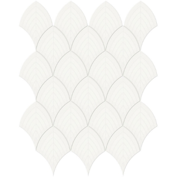 Picture of Tesoro - Soho Scallop Mosaic Canvas White