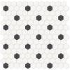 Picture of Tesoro - Soho Mosaic Hex 1 Mosaic White & Retro Black