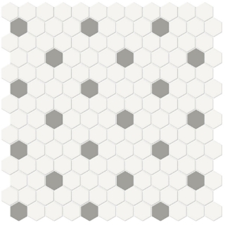 Picture of Tesoro - Soho Mosaic Hex 1 Mosaic White & Cement Chic