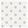 Picture of Tesoro - Soho Mosaic Hex 1 Mosaic White & Loft Grey