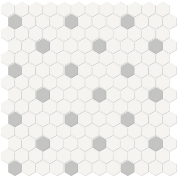 Picture of Tesoro - Soho Mosaic Hex 1 Mosaic White & Loft Grey