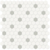 Picture of Tesoro - Soho Mosaic Hex 1 Mosaic White & Soft Sage
