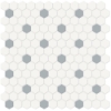 Picture of Tesoro - Soho Mosaic Hex 1 Mosaic White & Cloud Blue