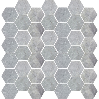 Picture of Tesoro - Pietra Antica Antiqued Stones Hexagon Mosaic 2 Nuvoloso