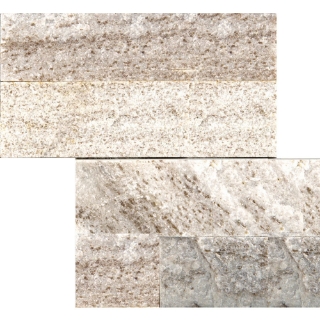 Picture of Emser Tile - Slate, Quartzite and Sandstone Stacked Corner Set Cream Gold Quartzite