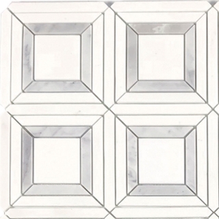 Picture of Tesoro - Metropolitan Waterjet Lente Thassos Bianco Carrara