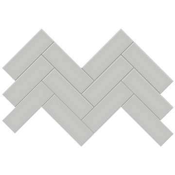 Picture of Tesoro - Soho Herringbone Mosaic Loft Grey Glossy