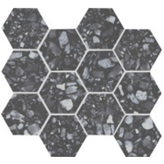 Picture of Emser Tile - Fragmento Hex Mosaic Black Large Speckle