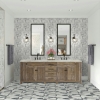 Picture of Daltile - Eclessia Elongated Fan Mosaic Arabescato Argento