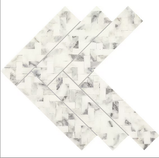 Picture of Daltile - Eclessia Double Herringbone Mosaic Arabescato Argento