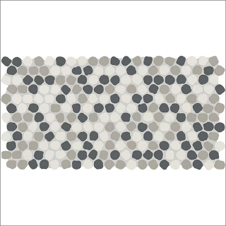 Picture of Daltile - Keystones Organic Penny Rounds White Rock Blend
